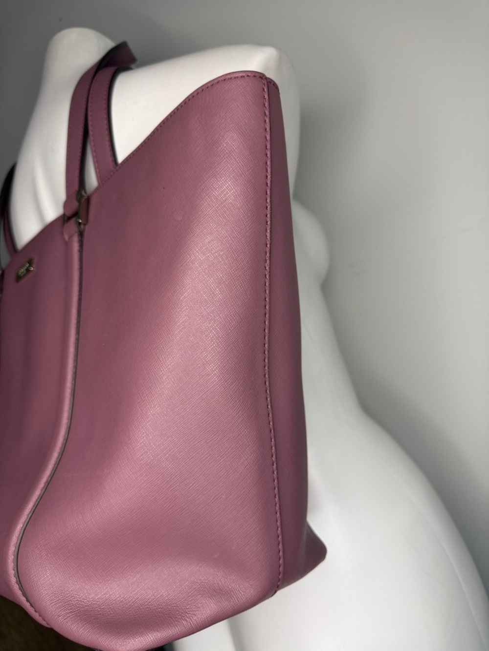 Kate Spade NY Jules Tote Pink Plum Saffiano Leather Large - Picture 2 of 7
